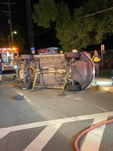 Route 355 closed tuesday night for crash