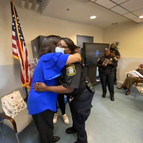 Newark grandma thanks newark police officers for helping high school grand daughter to the right path - photo licensed by shore news network.