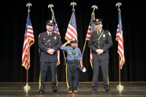 Over 30 shore police departments join together to support boy with cancer, honorary office 500 times over