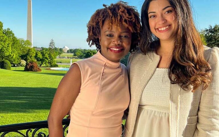 New biden press secretary sports ivanka trump brand dress on first day of job at white house - photo licensed by shore news network.