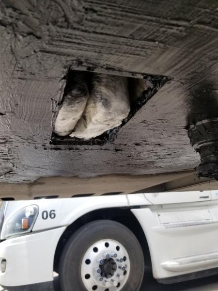 Calexico CBP Officers Seize Over 1 Million Worth of Cocaine Further inspection revealed a specially built compartment on the floor of the trailer.