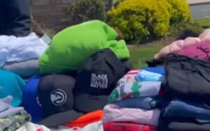 Newark police department school resource officers host community clothing drive