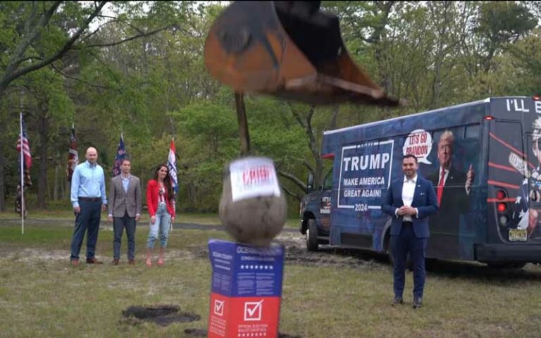 Video shows congressional candidate destroying ocean county vote-by-mail drop box - photo licensed by shore news network.