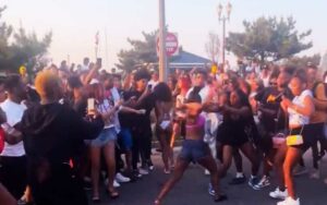 Large police response as pop up party overwhelms long branch to kick off summer