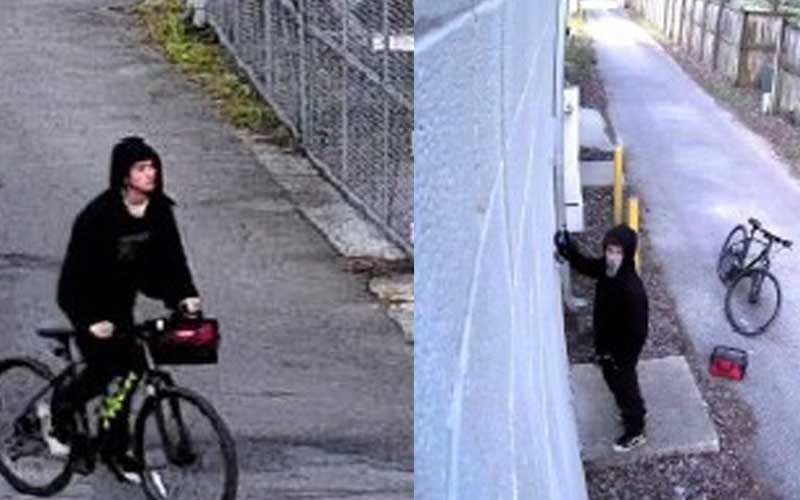 Suspect on Bicycle Wanted for Commercial Vandalism in Annapolis