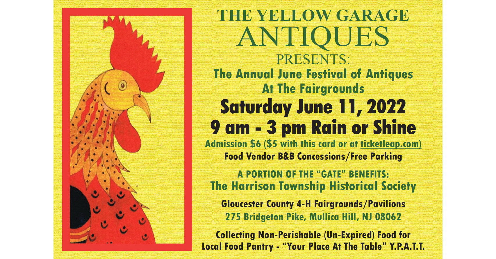 Yellow Garage - June Festival of Antiques