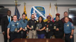 Officers recognized for response to stabbing at long reach high school