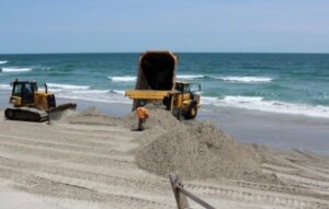 Avalon beach replenishment project expected to finish today