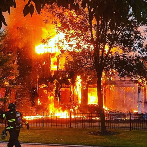 Photo: paramus firefighters battle massive blaze at home saturday morning - photo licensed by shore news network.
