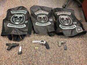 Six bikers arrested on gun charges