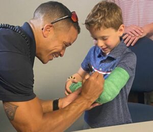 Random act of kindness as egg harbor cop, coach leaves game to help child with broken arm