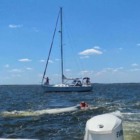 Toms river councilman rescues boater after vessel capsizes in barnegat bay - photo licensed by shore news network.