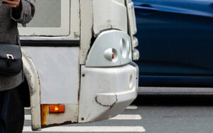 Pedestrian struck exiting bus in damascus