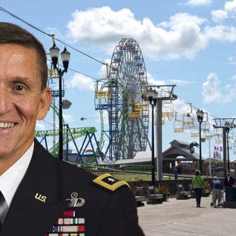 Former national security advisor michael flynn will be on the boardwalk in seaside heights sunday - photo licensed by shore news network.