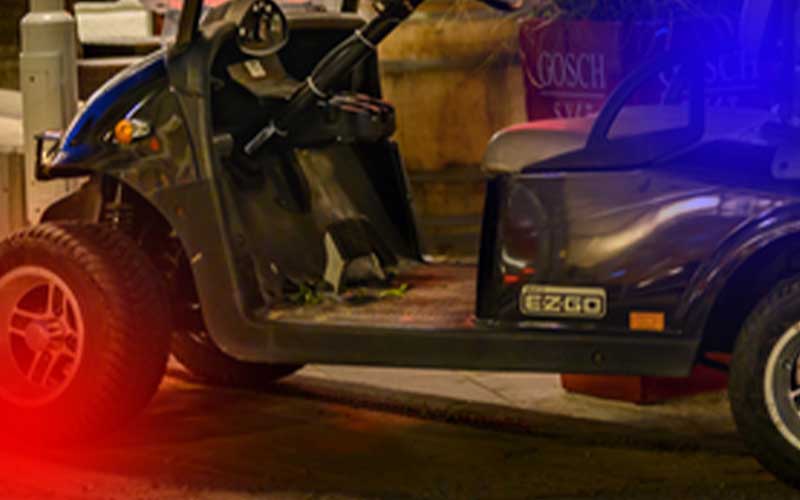 Man in Stolen Golf Cart Charged for DUI in Glen Burnie