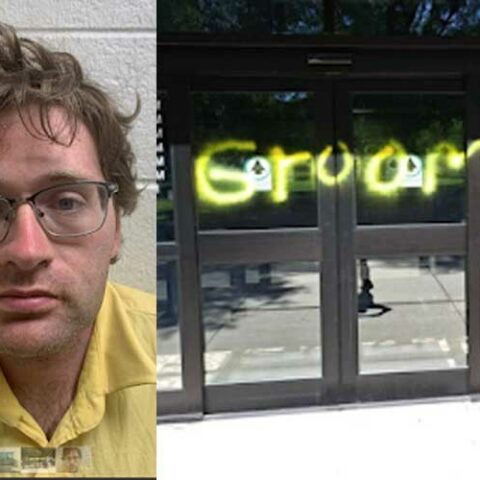Vandal charged for defacing public libraries after spraypainting "groomer" - photo licensed by shore news network.