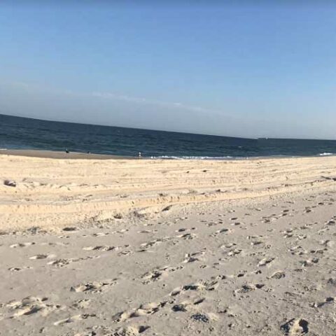 Sinkholes force closure of jersey shore beach - photo licensed by shore news network.