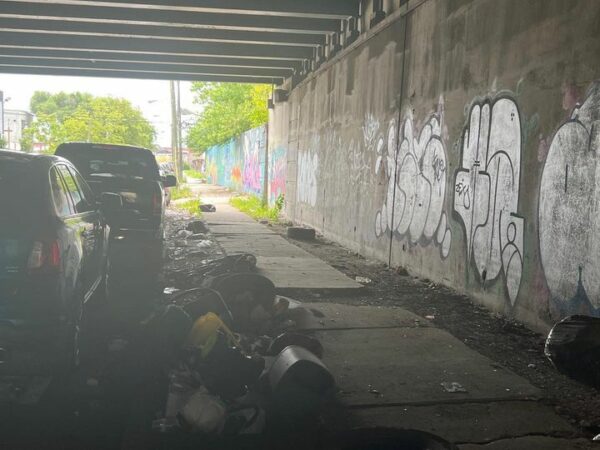 Newark Public Works Cleans Up Garbage Under Magazine Street Underpass