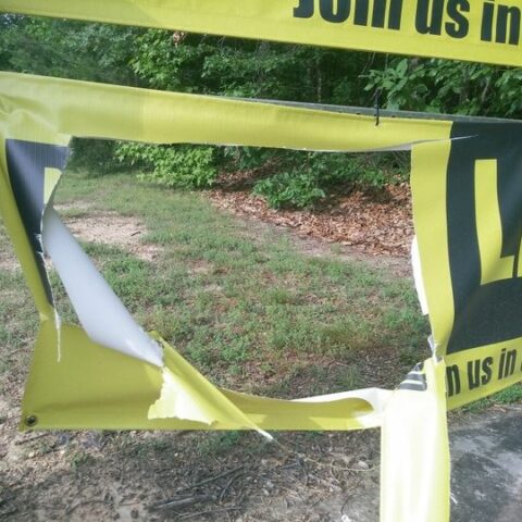 Church has black lives matter sign damaged for the fifth time - photo licensed by shore news network.