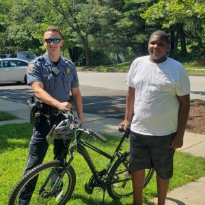 Howard county cop helps bike theft victim get new set of wheels - photo licensed by shore news network.