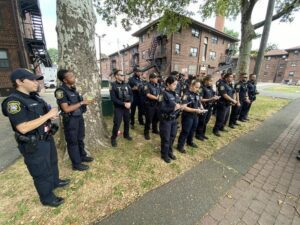 Newark police share a moment of community policing success