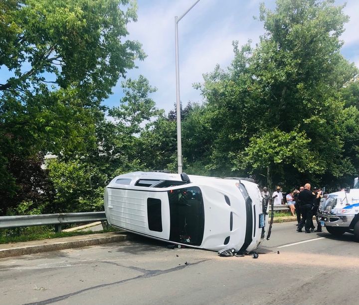 Minor Injuries Reported After Crash on Dr. Martin Luther Drive in Norwalk