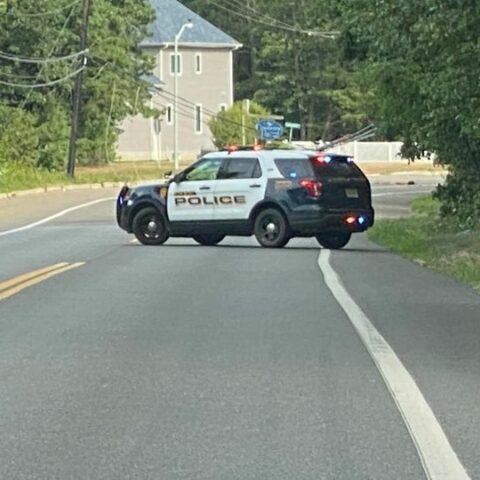Truck crashed into telephone pole, shutting down east veterans highway - photo licensed by shore news network.