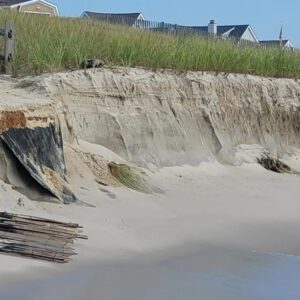 The beach is just gone, portions of toms river and brick beaches vanish into the ocean - photo licensed by shore news network.