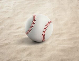 At the jersey shore, they even play baseball on the beach