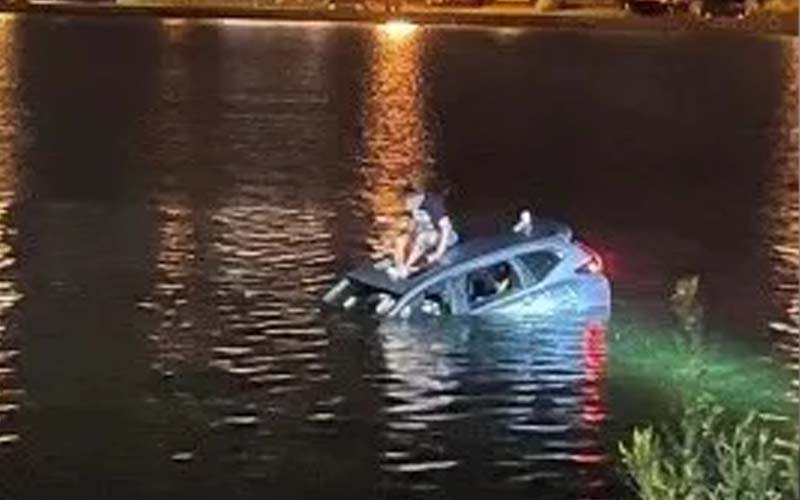 Man Drives Car into Lake After Blowing Through Stop Sign at the Jersey Shore