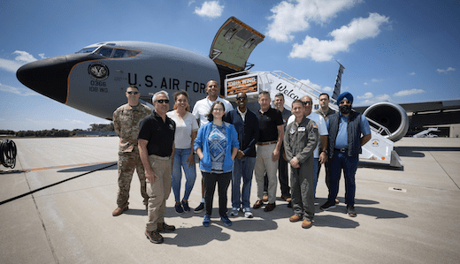 Senator Connors Takes Flight in Joint Base Tanker