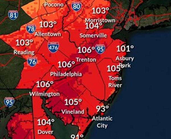 Extreme Heat Warning in Effect at the Jersey Shore Sunday