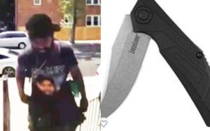 Porch pirate steals knife from newark porch