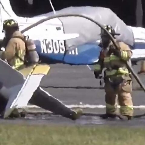 Pilot suffers serious burns in linden plane fire - photo licensed by shore news network.