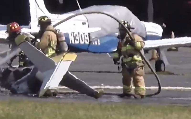 Pilot Suffers Serious Burns in Linden Plane Fire