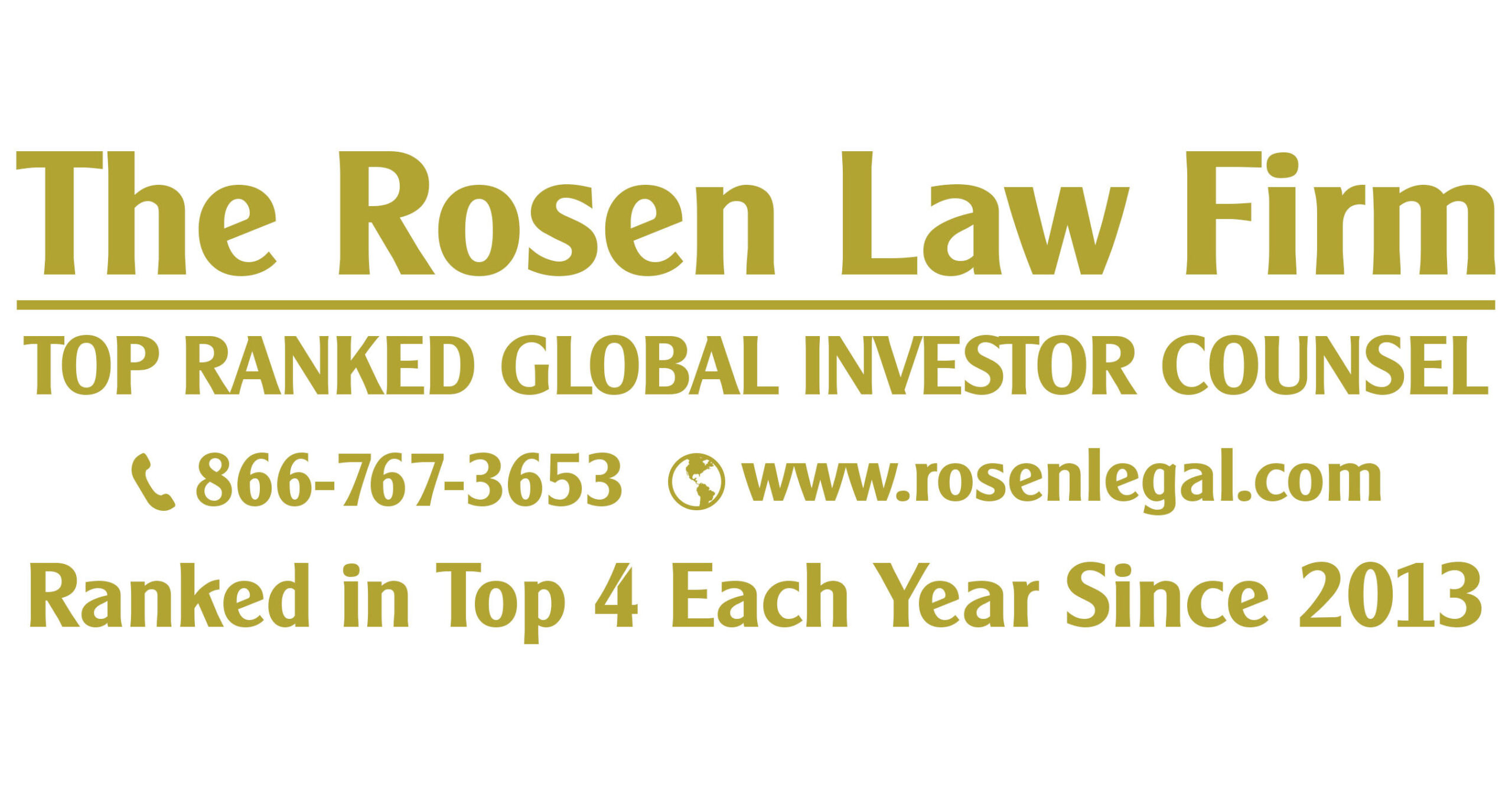 ROSEN, LEADING INVESTOR COUNSEL, Encourages Unilever PLC Investors with Losses in Excess of $100K to Secure Counsel Before Important Deadline in Securities Class Action - UL