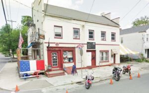 Two shot friday morning at new york biker bar