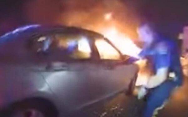 Watch: New Jersey Cops Rescue Man from Burning Vehicle