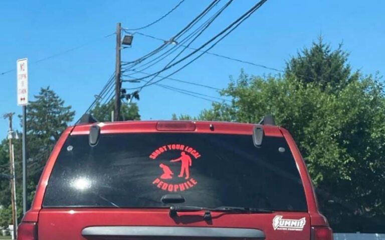 Strange nj: does this new jersey window sticker go too far? - photo licensed by shore news network.