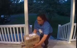Porch pirate caught on video in jackson