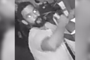 Police searching for bar liquor smash and grab suspect