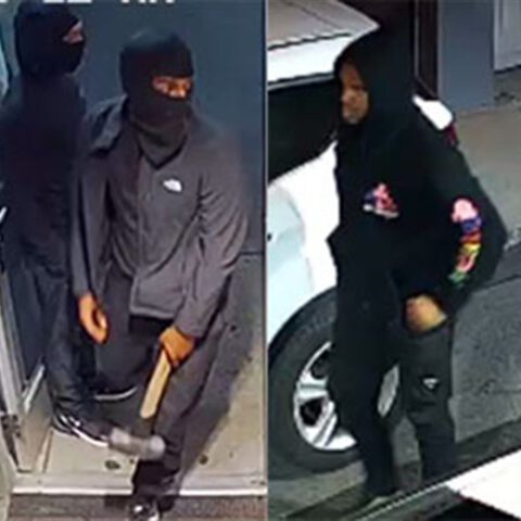 Armed robbery suspects target lottery machines with sledgehammers in philadelphia - photo licensed by shore news network.