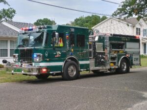 Brick firefighters respond to morning brush fire