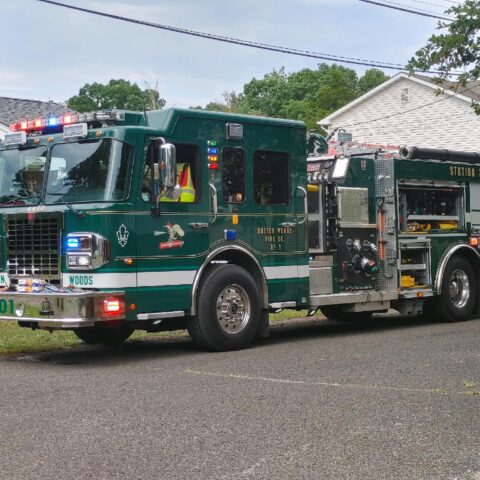 Brick firefighters respond to morning brush fire - photo licensed by shore news network.