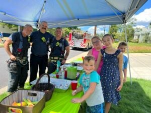 Cherry hill firefighters show support for 4-year-old battling cancer