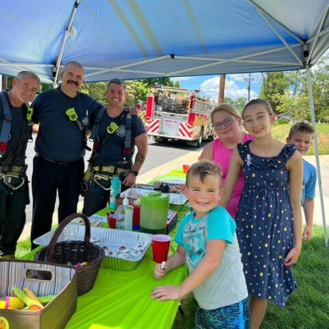 Cherry hill firefighters show support for 4-year-old battling cancer - photo licensed by shore news network.