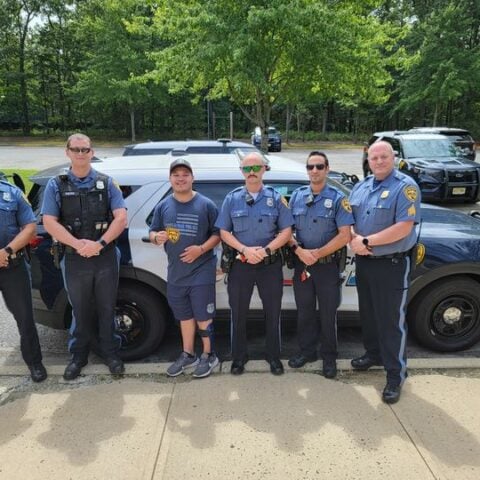 Toms river crash victim visits jackson police department on tour of over 70 agencies - photo licensed by shore news network.