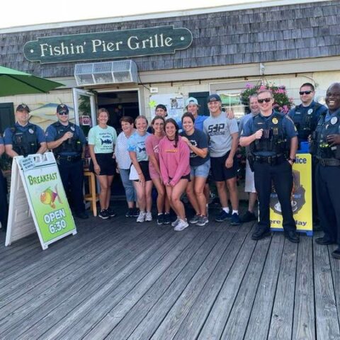 Avalon police have coffee with the community - photo licensed by shore news network.