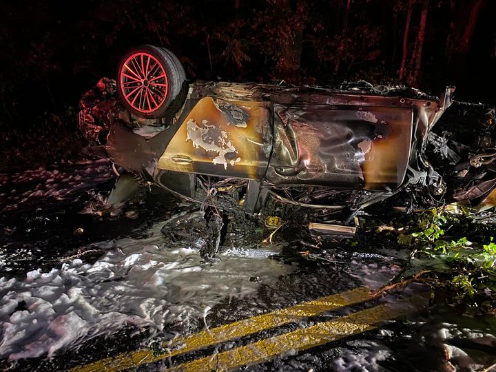 Four Fleeing Suspects Arrested After Fiery Crash