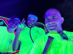 Evesham police officers team up for glow tennis and basketball with local kids